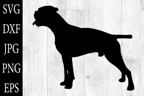 Boxer Dog Silhouettes SVG Boxer Dog