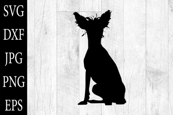 Chinese Crested Dog Silhouettes SVG