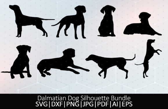 Dalmatian Dog Silhouette Bundle