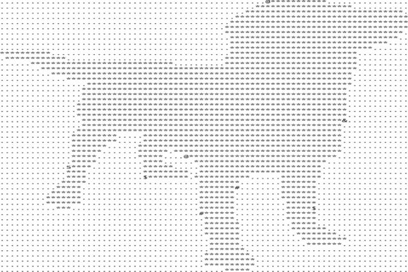 Dog ASCII ART SVG EPS