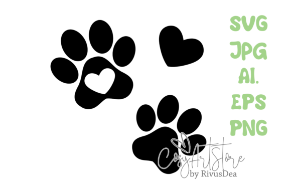 Dog Paws with Heart
