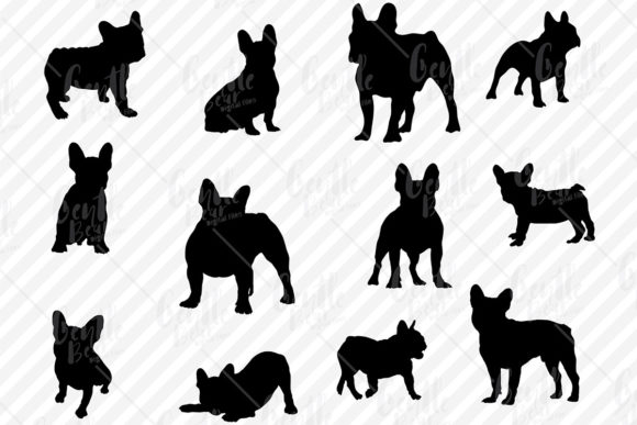 French Bull Dog Silhouette Pack Svg