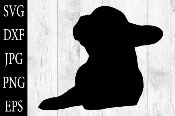 French Bull Dog Silhouettes SVG Frenchie