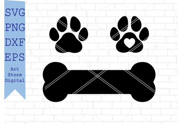 Paw Print SVG, Dog Bone SVG