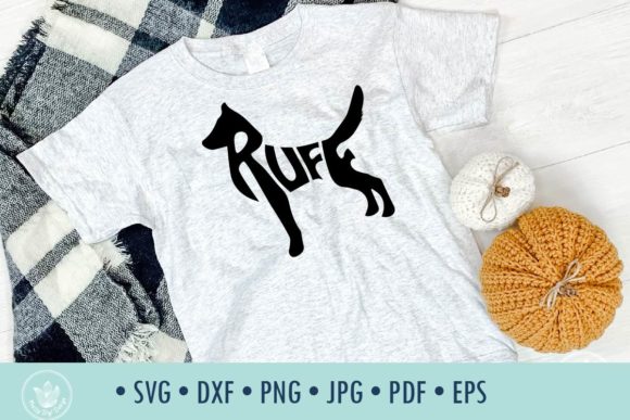 Ruff Dog Typography SVG Cut File